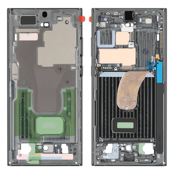 LCD Halterung / Display Rahmen Grün Samsung Galaxy S23 Ultra 5G (SM-S918B)