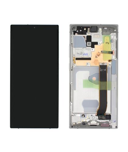 Display + Touchscreen + Rahmen Samsung Galaxy Note 20 Ultra 5G (SM-N986B) (excl. Cam) Weiß